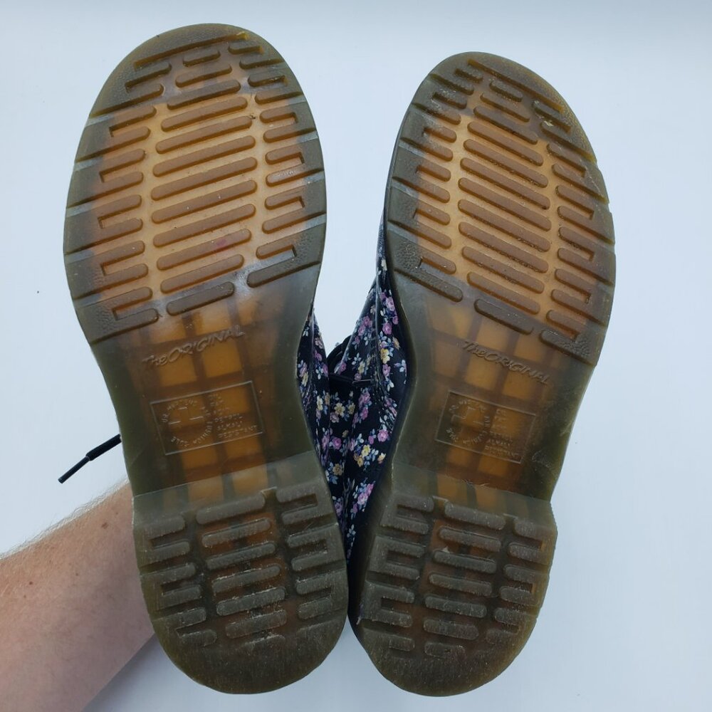 Dr. Martens Black Floral Combat Boots - Picture 11 of 11